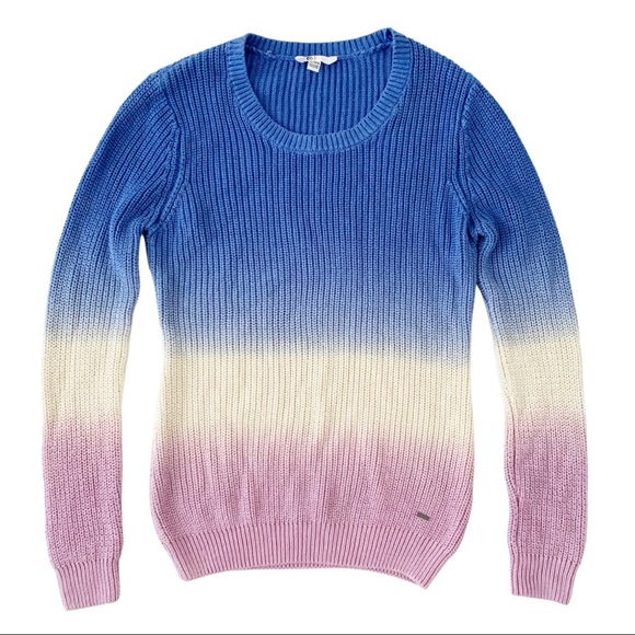 Volcom Pastel Ombré Cable Knit Sweater Blue/Lilac - Picture 6 of 11